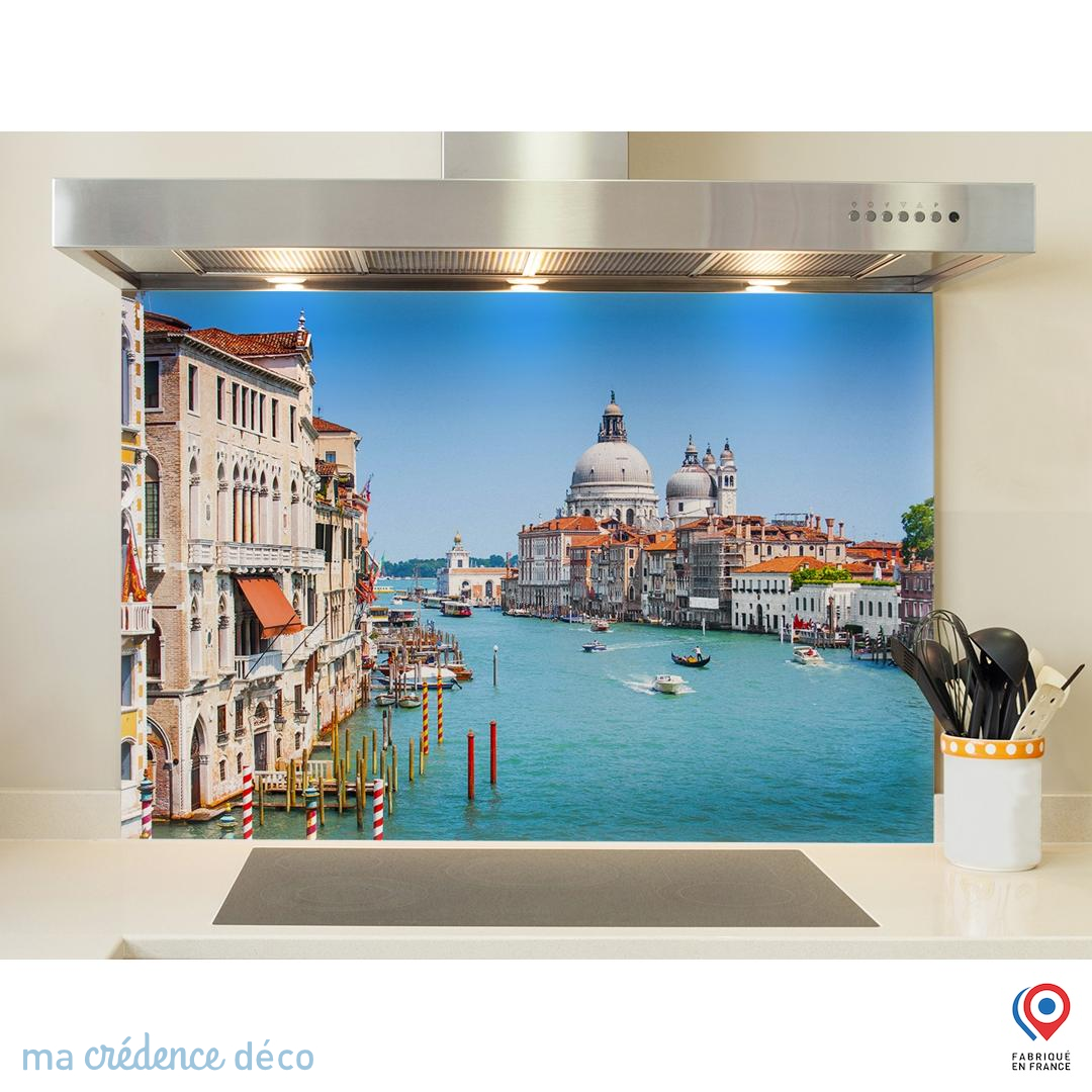 Tableau Sur Verre Trempé Tulup - Image Venise Italie 100x50 Cm - Style Moderne - Neuf