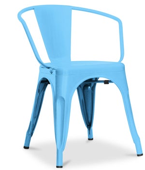 Chaise Industrielle Réglable Avec Piston à Gaz - Pour Machine à Coudre, Bureau | Assise Polypropylène, Couleur Bleu