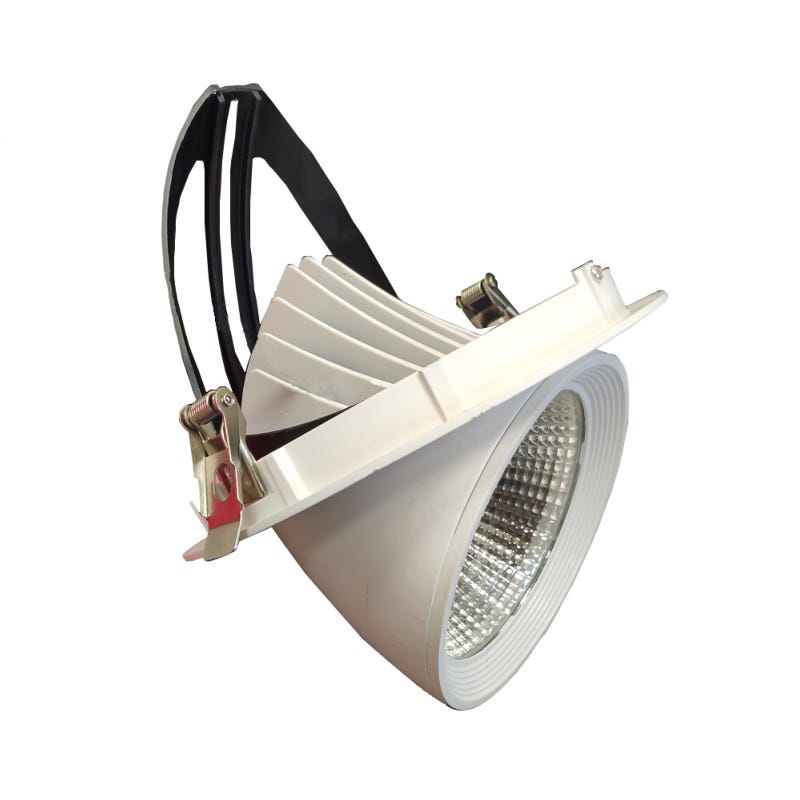 Spot LED Rond Encastrable Orientable BLANC 40W - Blanc Chaud 2300K ...