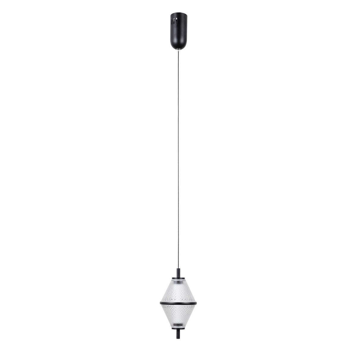 Lampa wisząca FUENTE LED 5W Ciepła biel 422lm czarna matowa wym: 120 x 13 x 13 cm Italux