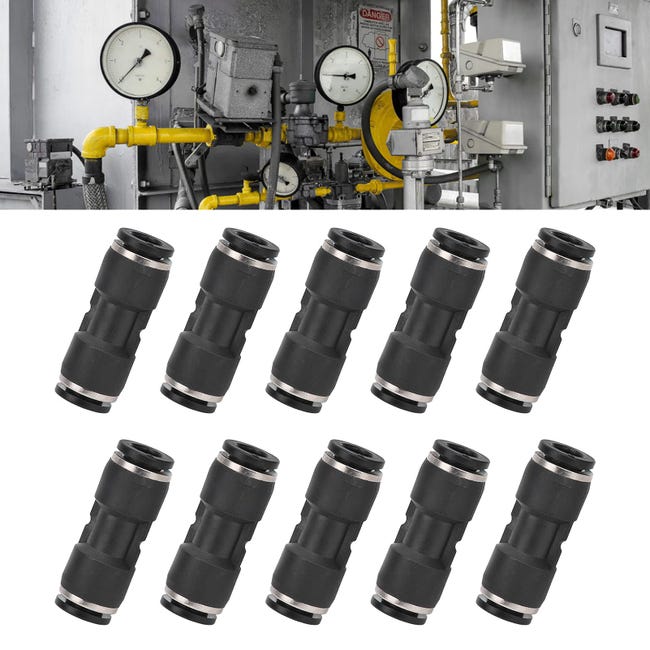 10X Air Pneumatic 1/4 to 1/4 6mm to 6mm Straight Push in Connectors Quick A534 10X Air Pneumatic 1/4 to 1/4 6mm to 6mm Straight Push in Connectors Quick A534