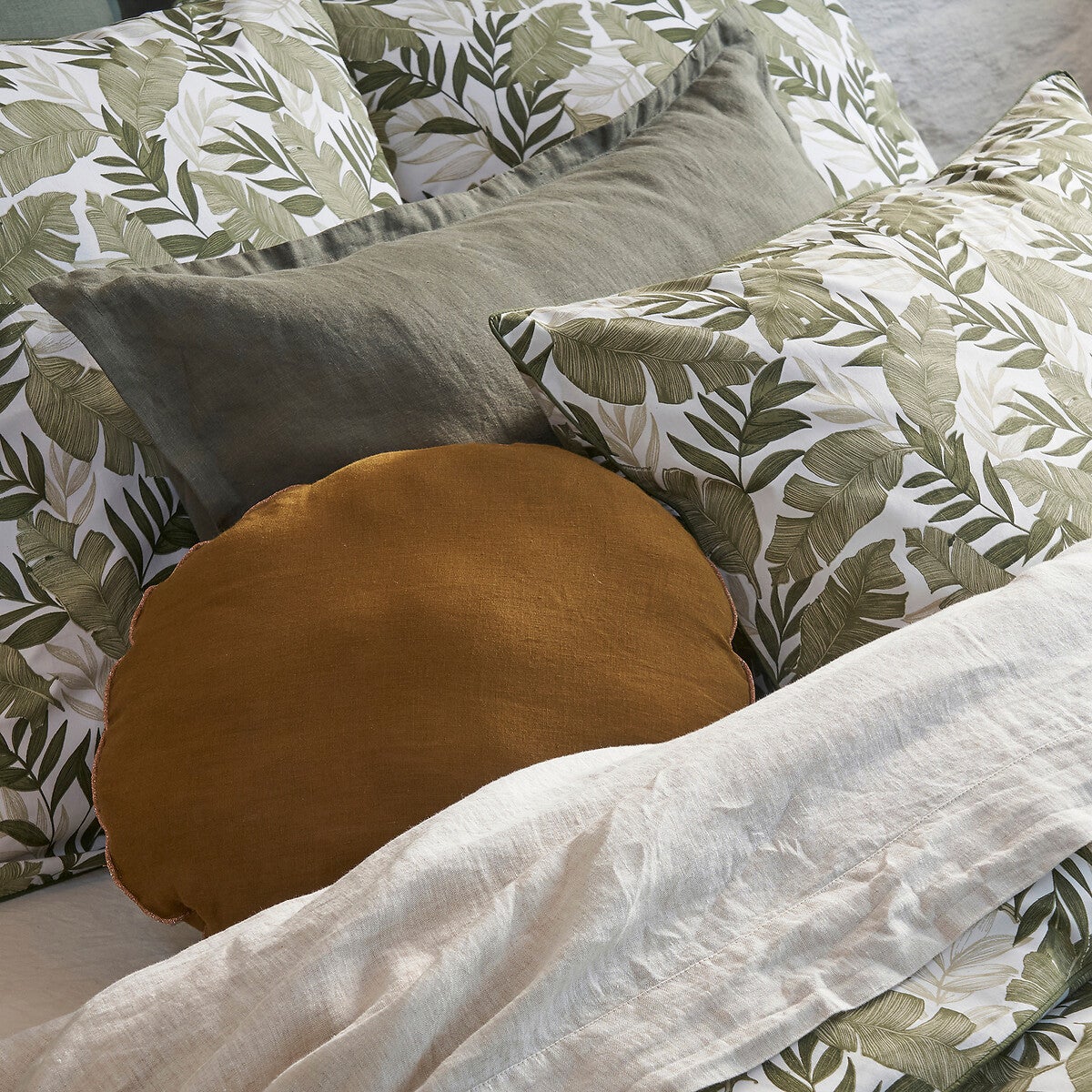 Drap plat uni en lin lavé, Linot - Camomille - 240 x 290 cm - 6