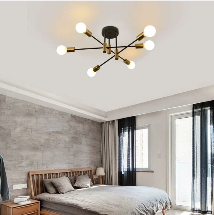 Lustre, Moderne Suspension Luminairede Plafond 6 Pendentif Lumière Montage Industriel Luminaire Plafonnier Suspendu pour Cuisine - 5