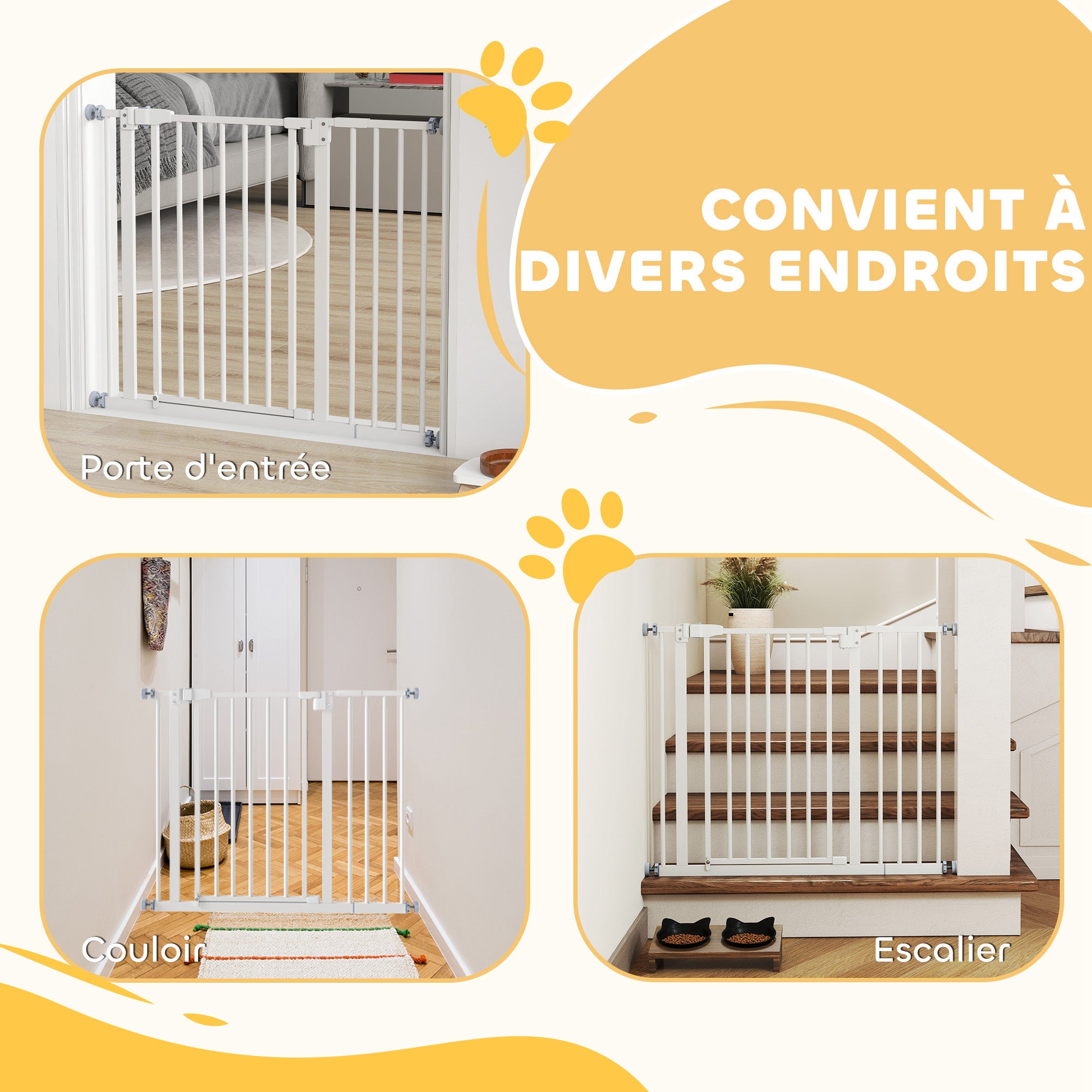 Barrière de Sécurité Animaux métal PawHut - 8