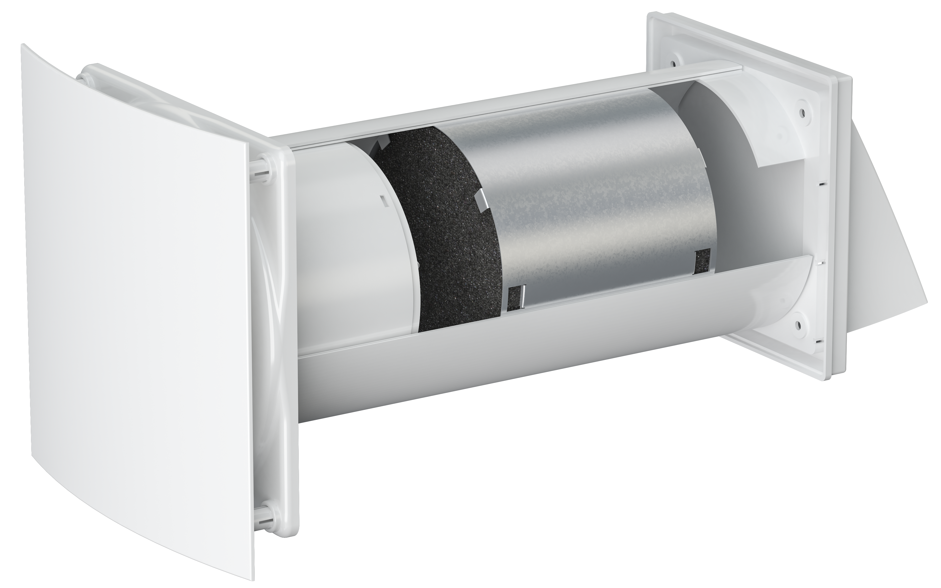 Ventilator VentEurope CUPER125, recuperare de caldura, Filtru G3, Alb, 200x200x423mm