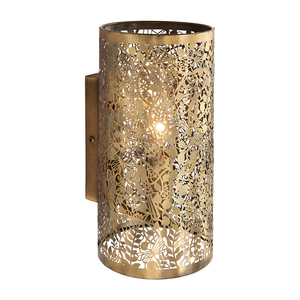 Kinkiet SECRET GARDEN antyczny mosiężny 1xE14x15W metal wym:25x12,8x14,5cm IP20 Endon