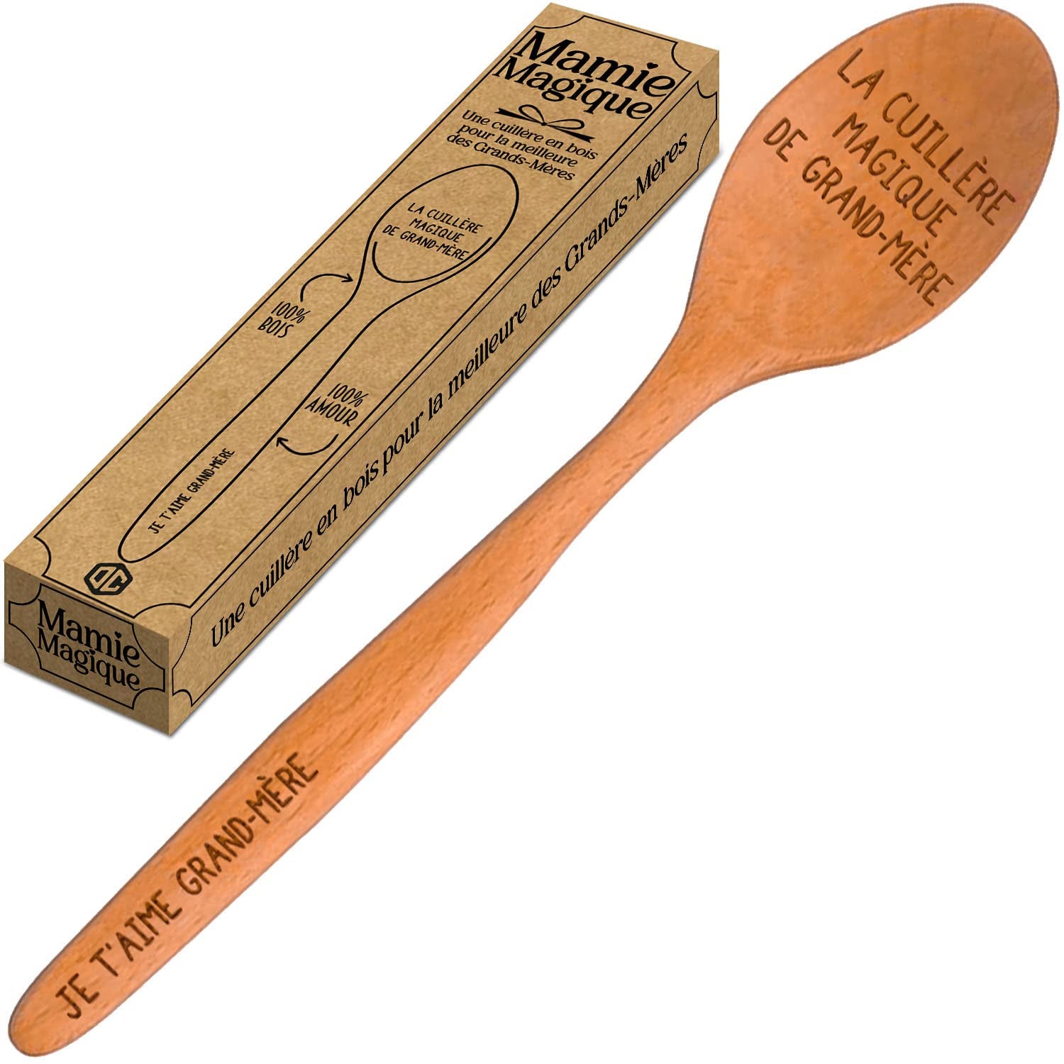 2 Cucchiai Da Cucina In Legno Di Acacia, Trattati Con Olio Alimentare, Anti Graffio E Sostenibili