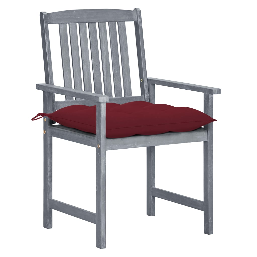 Chaise de jardin avec coussin Maison Exclusive en bois Gris - 9