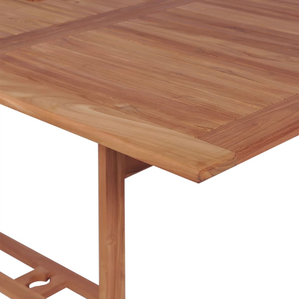 Table de jardin extensible rectangulaire en Bois Marron - 4