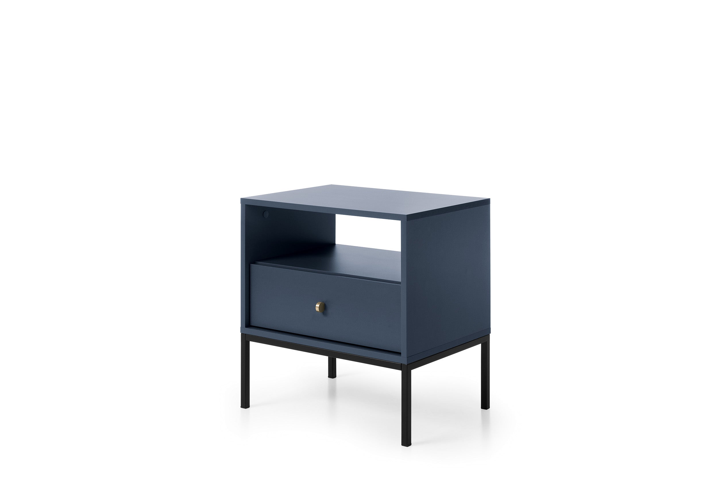 Stolik nocny, granatowy, 53,6 x 56,2 x 39 cm