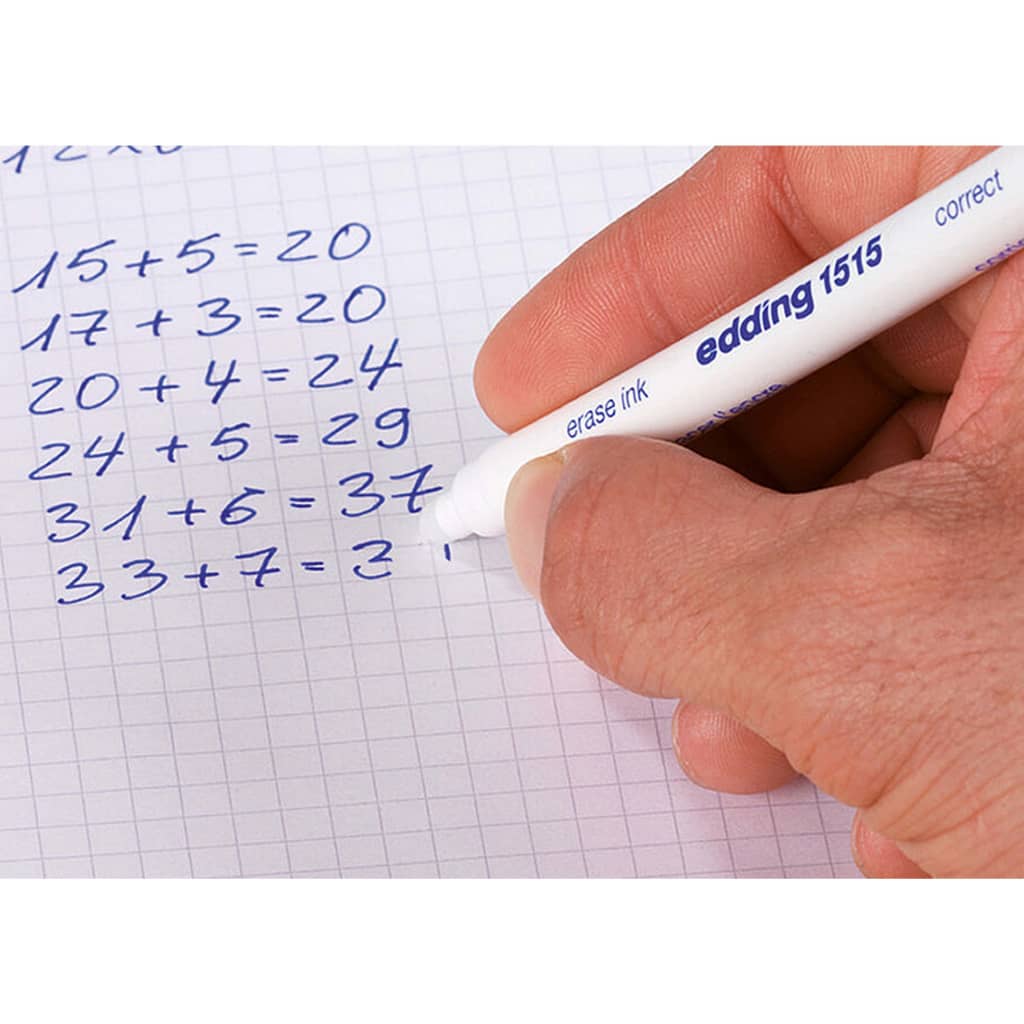 10 Gomme Per Cancellare Edding R 20 – Gomma In Plastica, Bordo Smussato, 24 X 45 X 10 Mm – Confezione Multipla Per Ufficio E Scuola