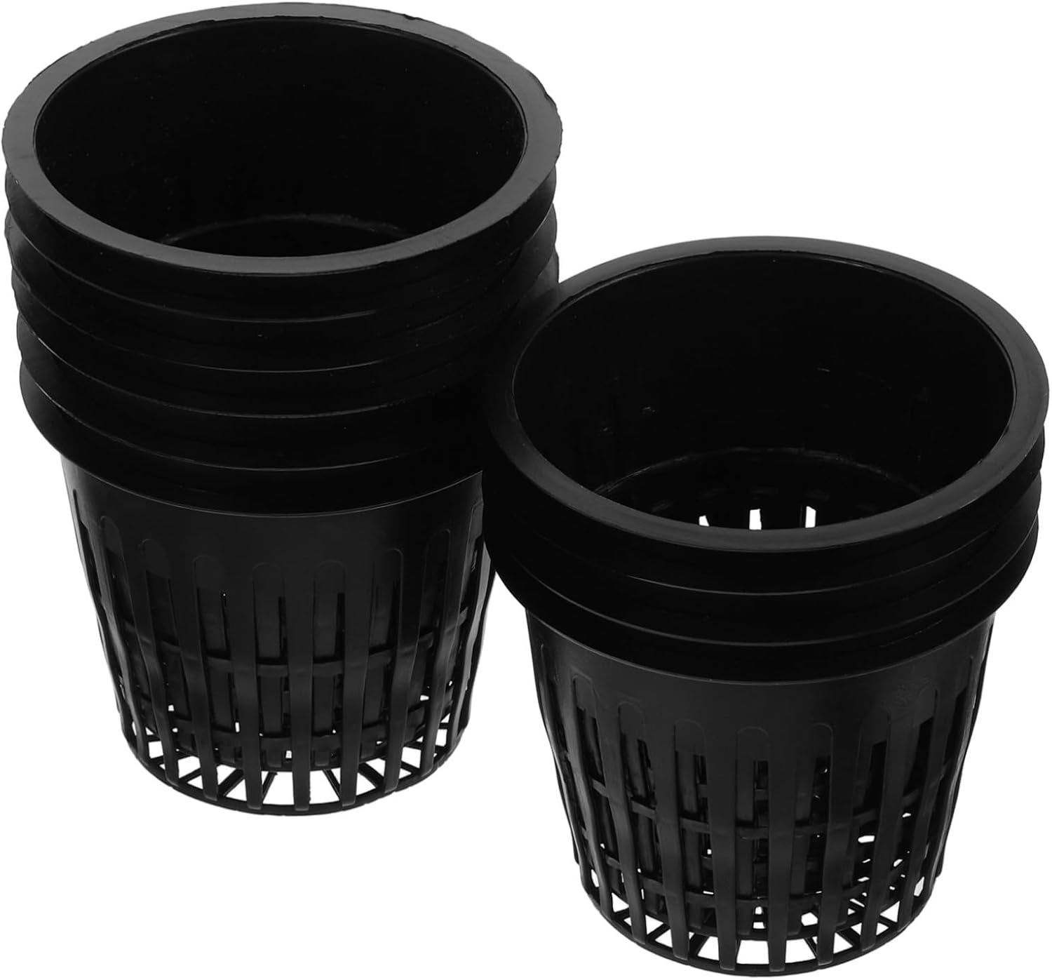 Doniczki hydroponiczne, 10 sztuk w opakowaniu, doniczki z czarnej siatki plastikowej o średnicy 8 cm, odpowiednie do uprawy hydroponicznej w ogrodzie