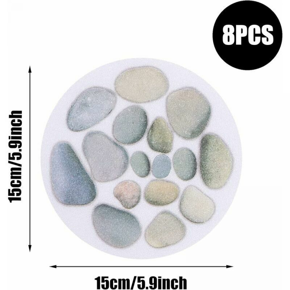30 Autocollants Antidérapants Pour Douche - 5 Couleurs Avec Grattoir | Adhésifs PEVA Pour Baignoire Et Escaliers