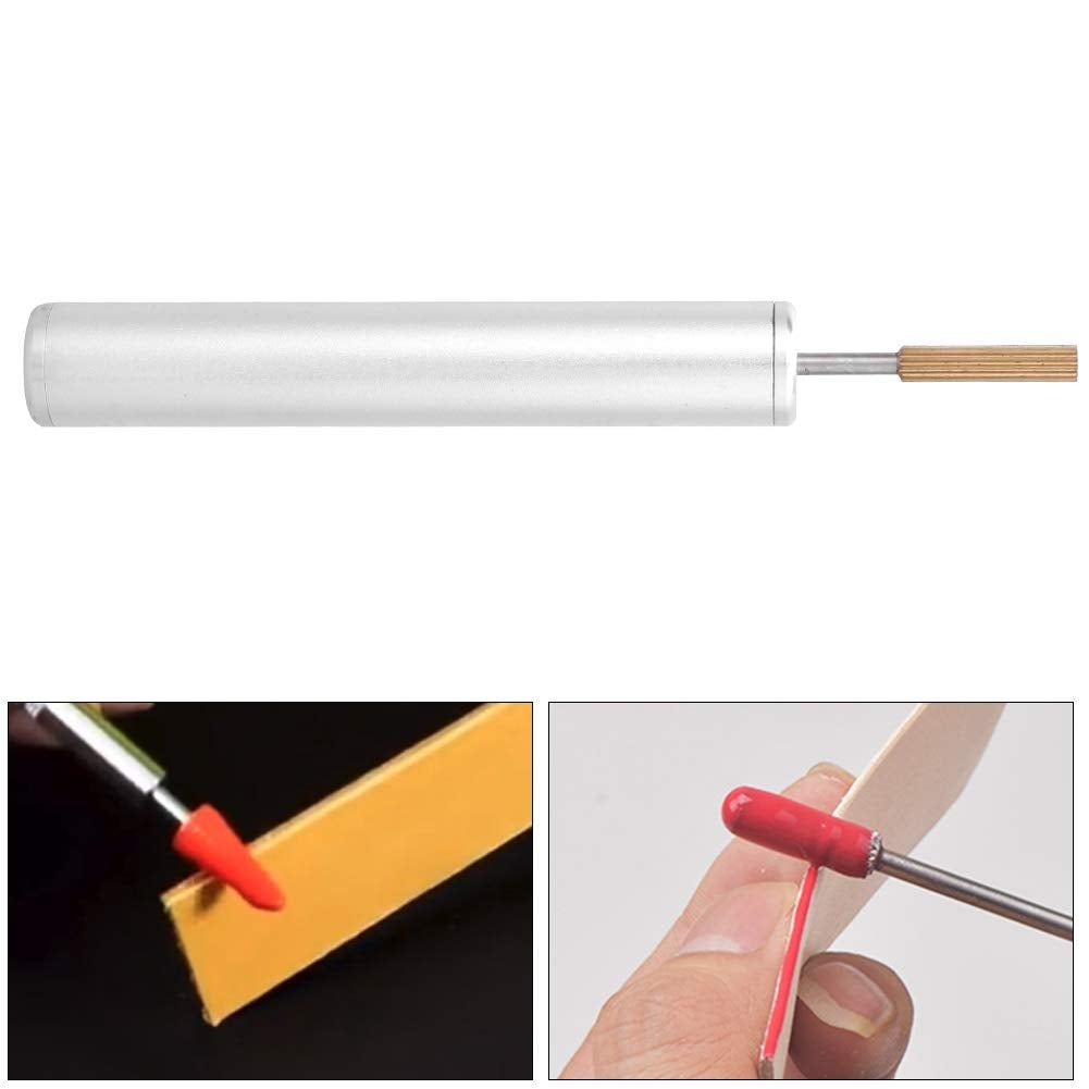 Penna per olio per bordi in pelle fai-da-te Applicatore per penna colorante per incollaggio a olio in ottone Strumenti artigianali in pelle con rullo di vernice per bordi veloci