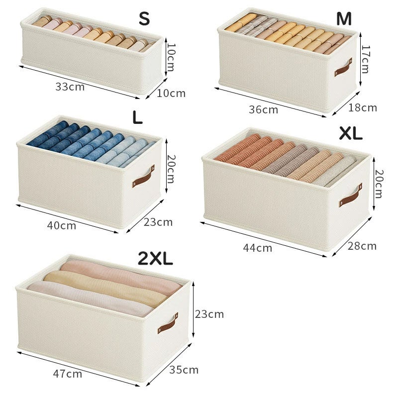 5 boîtes de rangement Oxford pour vêtements, grande capacité, pliables et empilables - 2