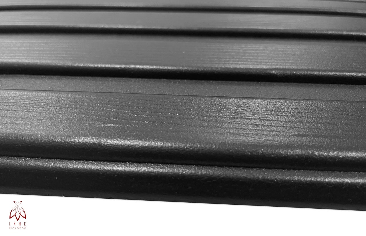 6m² - 12 pièces Panneaux polystyrène, de plafond, l'aspect du Lattes noir, panneaux muraux, décors, plafonds imitation - parement XL 3D Slats Black - 5