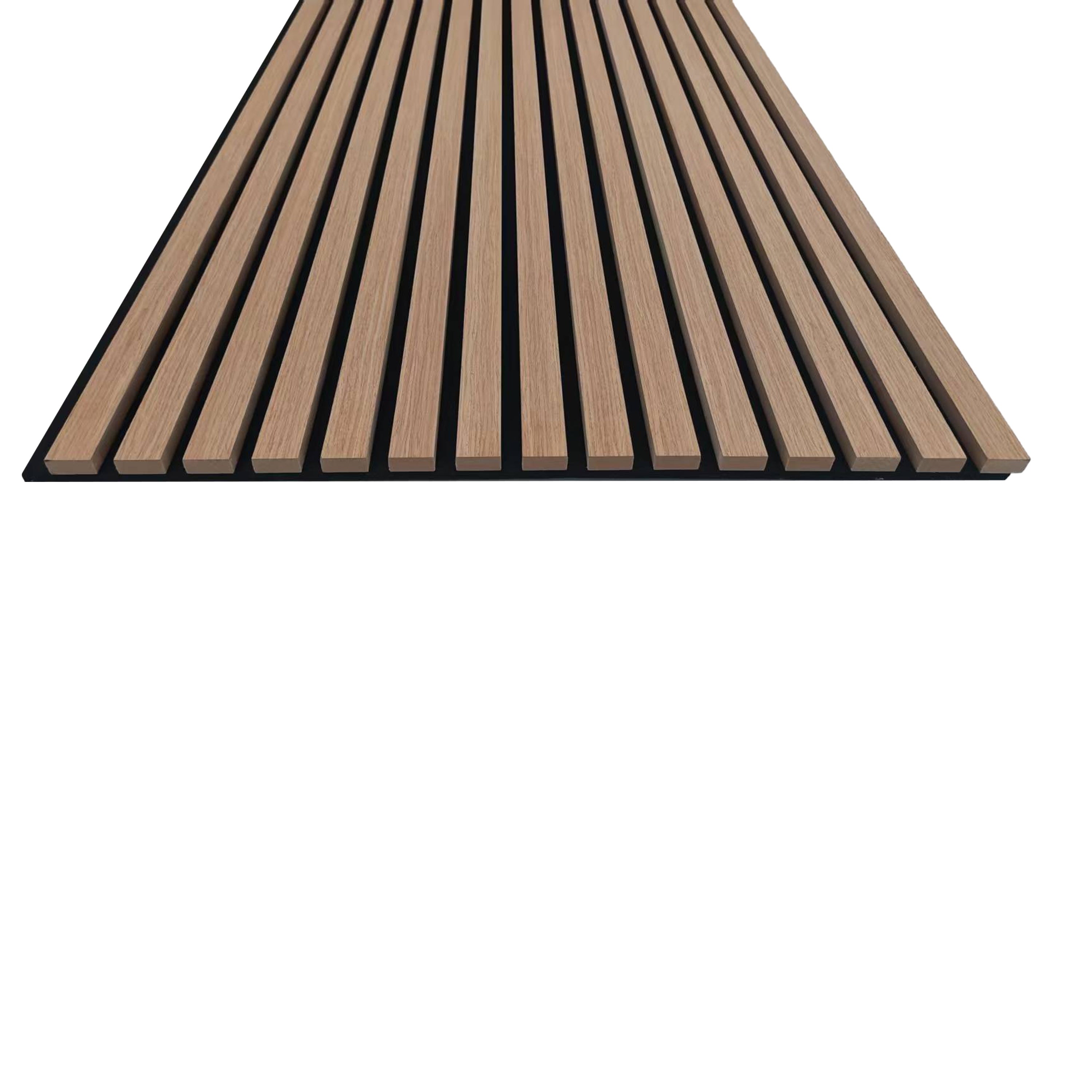 Lot de 3 panneaux muraux acoustiques décoratifs en bois MDF 240 x 60 cm, finition chêne foncé, excellente isolation acoustique, installation simple - 7