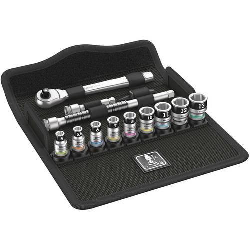 Wera Zestaw kluczy nasadowych 8100 SA 12 HF Zyklop 13-częściowy 1/4″ SW 5-13 mm Liczba zębów 72 Sześciokątny - 5003756001