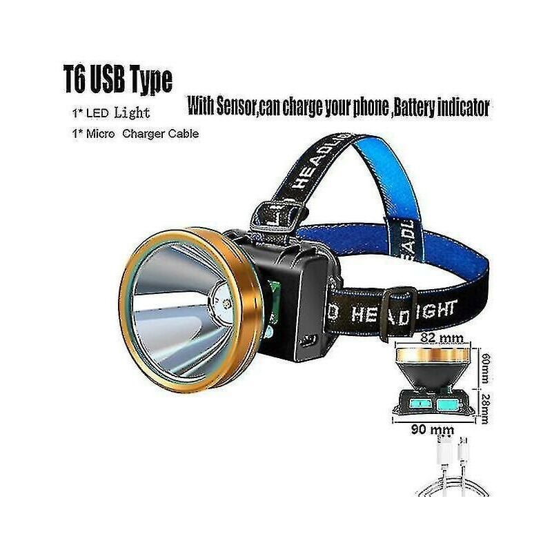 500000lm Xhp90.lampe frontale la plus puissante Lampe frontale Usb phares - 2