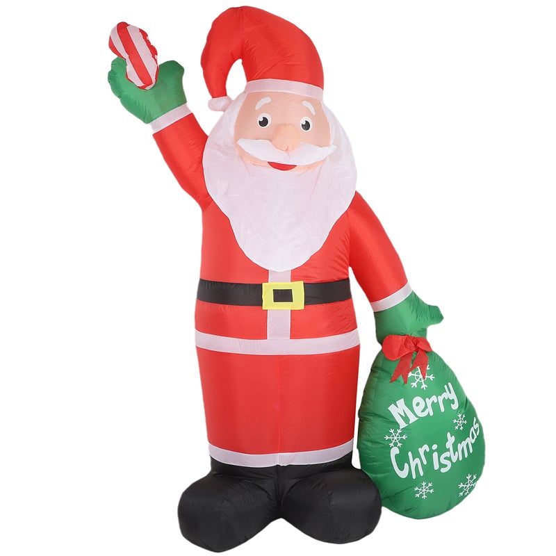 Babbo Natale Gonfiabile 10 Piedi (300 Cm) Con Luci LED - Decorazione Natalizia Per Giardino, Esterno