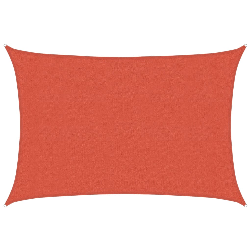 Żagiel przeciwsłoneczny 160 g/m² kolor terakota 3 x 5 m z HDPE, osłona przeciwsłoneczna do ogrodu, tarasu lub balkonu