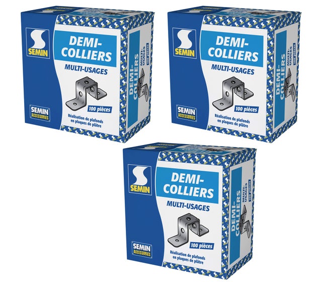Demi Collier Multi-usages Semin, boite de 100 (lot de 3)