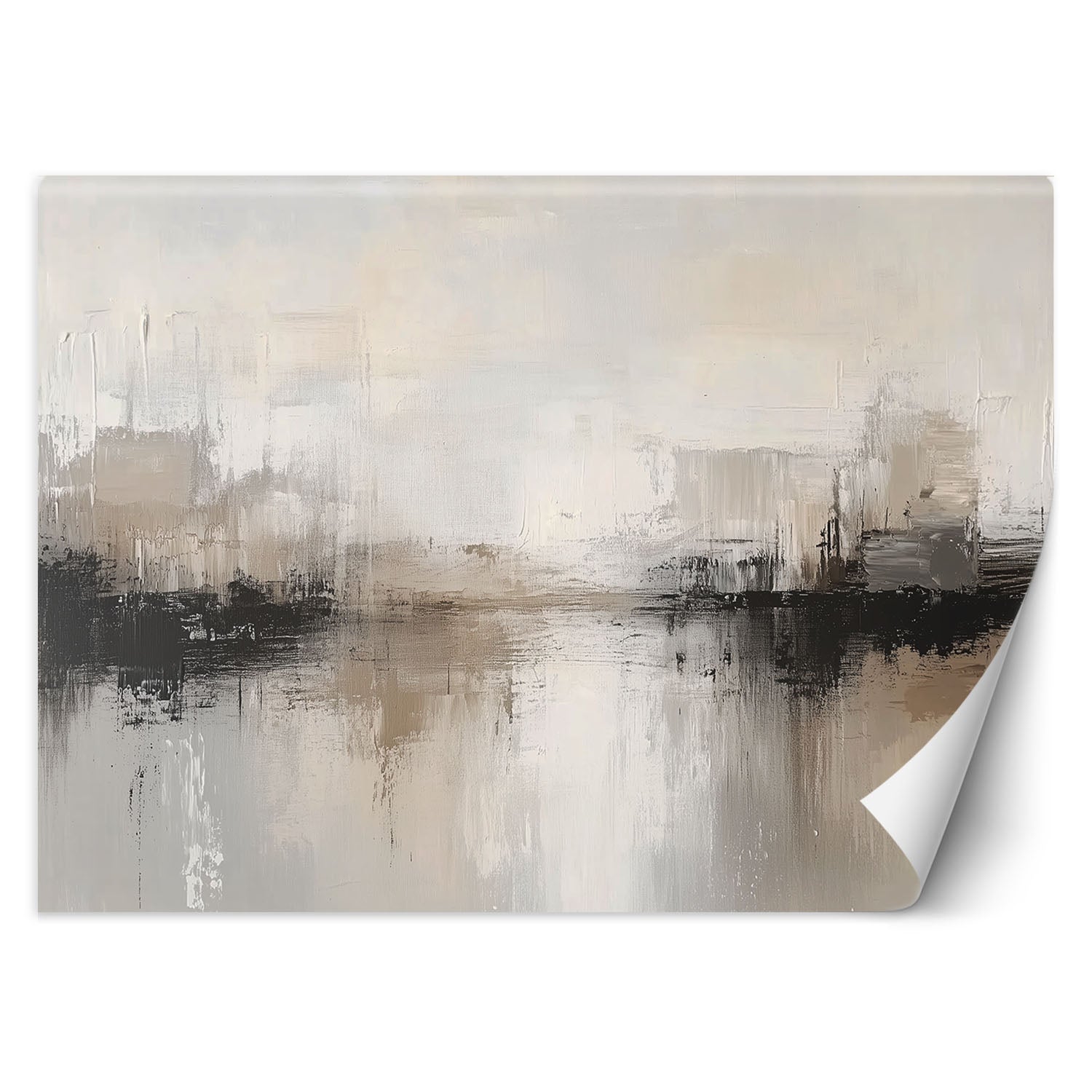 Fototapeta, Nowoczesna Abstrakcja Szaro Beżowa 200x140