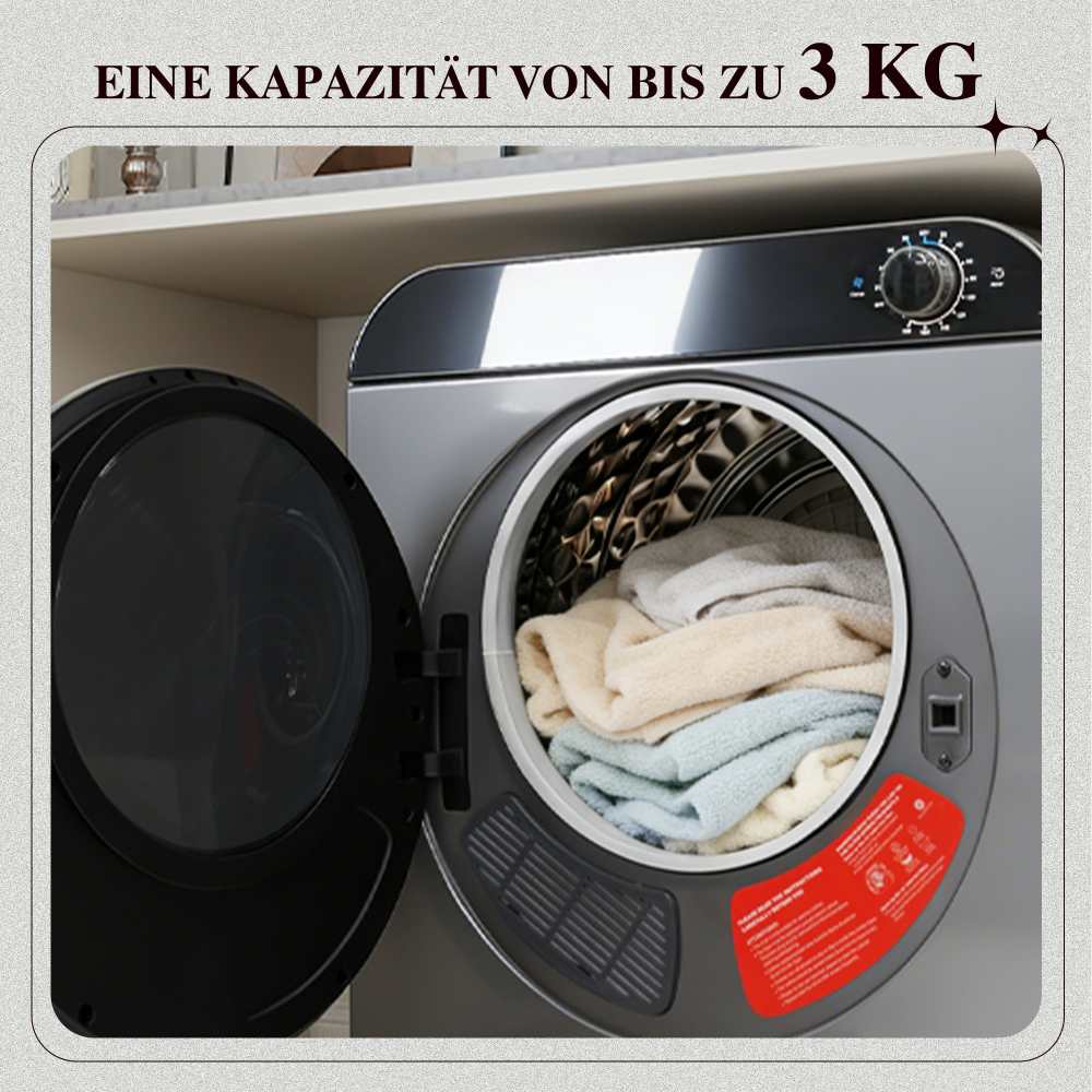 Secadora de alto desempenho 5 kg com tambor inox, aquecimento cerâmico PTC, 4 programas e desinfeção para roupa familiar - 8