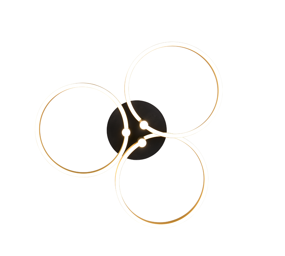 Lampa sufitowa wisząca Caruso złoto-czarna LED 43W 2300K-4000K 4980lm nowoczesna wym: 20 x 65 x 65 cm metal Trio - 5