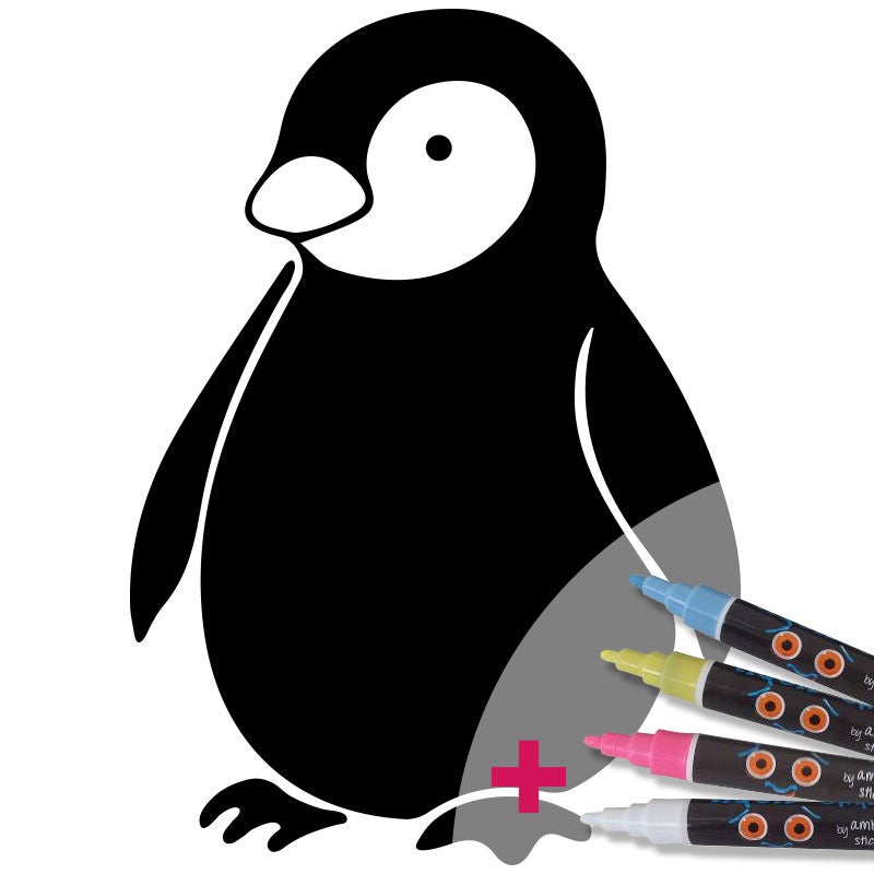 Adesivo lavagna alca + 4 gessi liquidi - Sticker adesivo - adesivi murali - 145x105cm - 4