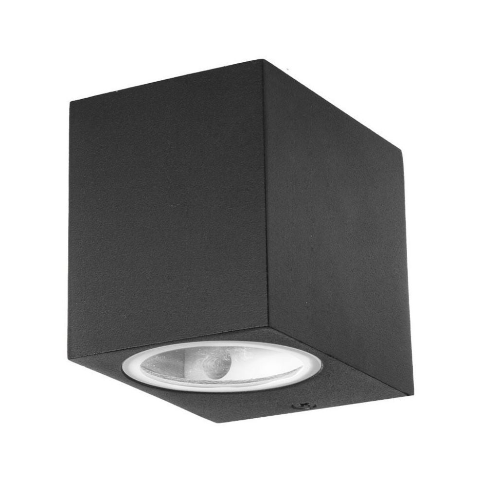 Kwadratowa lampa ścienna LED GU10 (maks. 35 W) Kolor czarny IP44