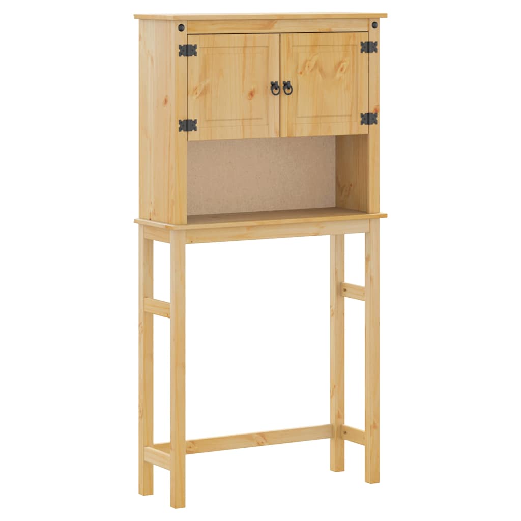 Mueble de baño para lavadora de diseño rústico que ahorra espacio 85 x 29 x 165 cm pino macizo acabado mi 02_0057606