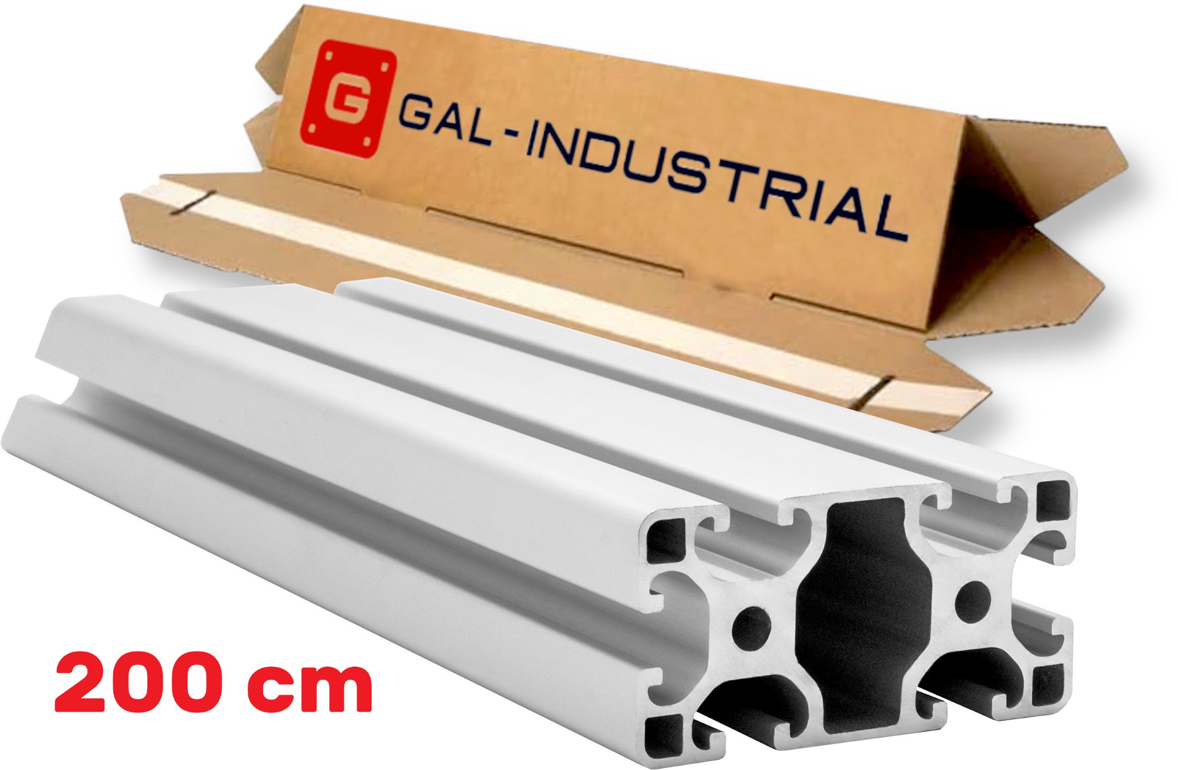 PROFIL KONSTRUKCYJNY ALUMINIOWY 40x80 [8] R 200cm + Cięcie na wymiar