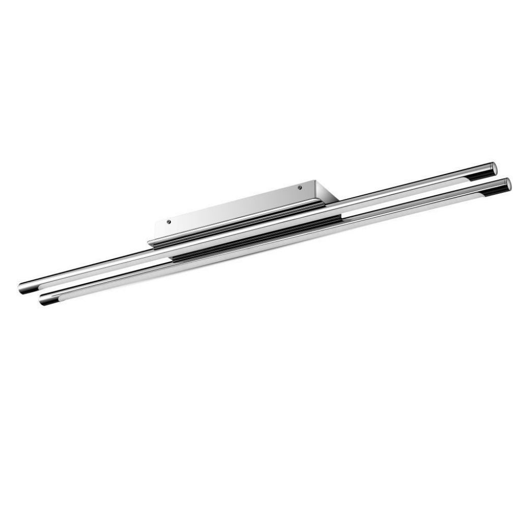 Podwójna lampa lustrzana LED 36W Kolor chrom z nieprzezroczystym szkłem 4000K IP20 L: 940mm