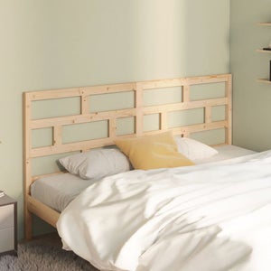 Testiera Per Letto In Legno Massello Di Pino - Bianco, Misure 165.5x4x100 Cm | Design Rustico, Supporto Per Schiena, Facile Da Montare