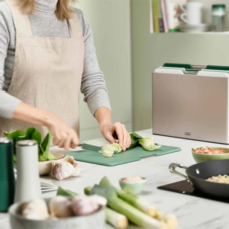 My Prime Kitchen - Set di 3 taglieri in plastica per cucina, con impugnatura, lavabili in lavastoviglie, antiscivolo, con scanalatura per succo, spessi, resistenti, per carne e verdure, colore: rosso