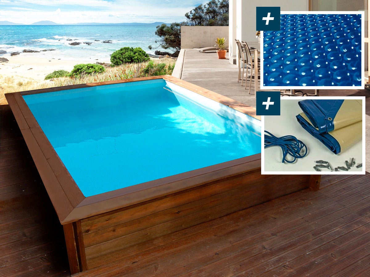 Piscina rectangular de madera "Toledo" - 3.00 x 2.00 x 0.71 m ...