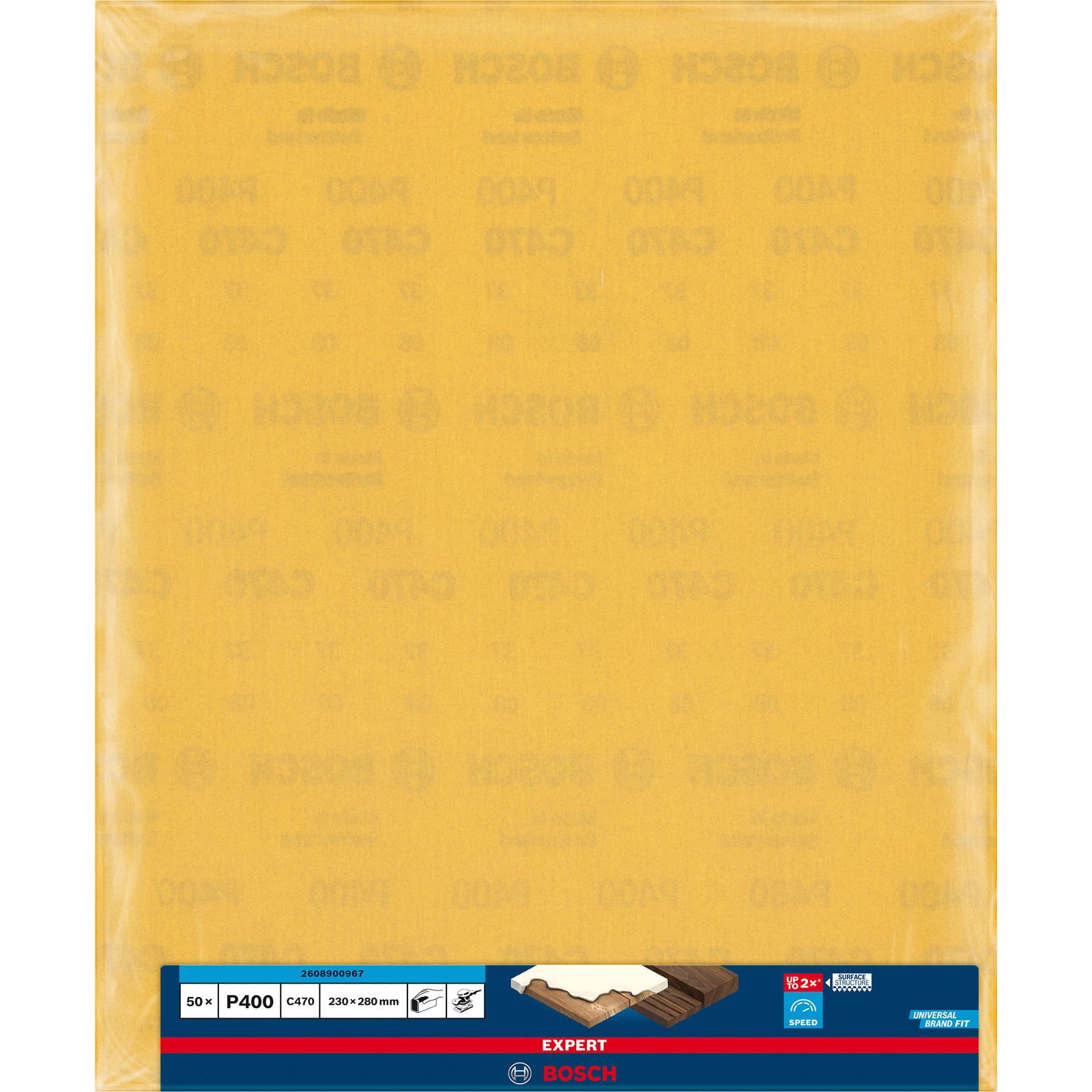 Papel de lija EXPERT C470 para lijado manual de 230 x 280 mm, G 400 - 7