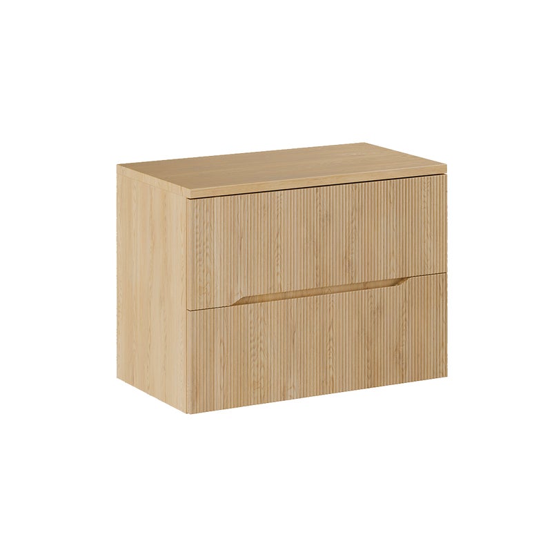Szafka pod umywalkę nablatową NORDIC CREMONA 2S 80cm dąb cremona z blatem COMAD 1 szt.