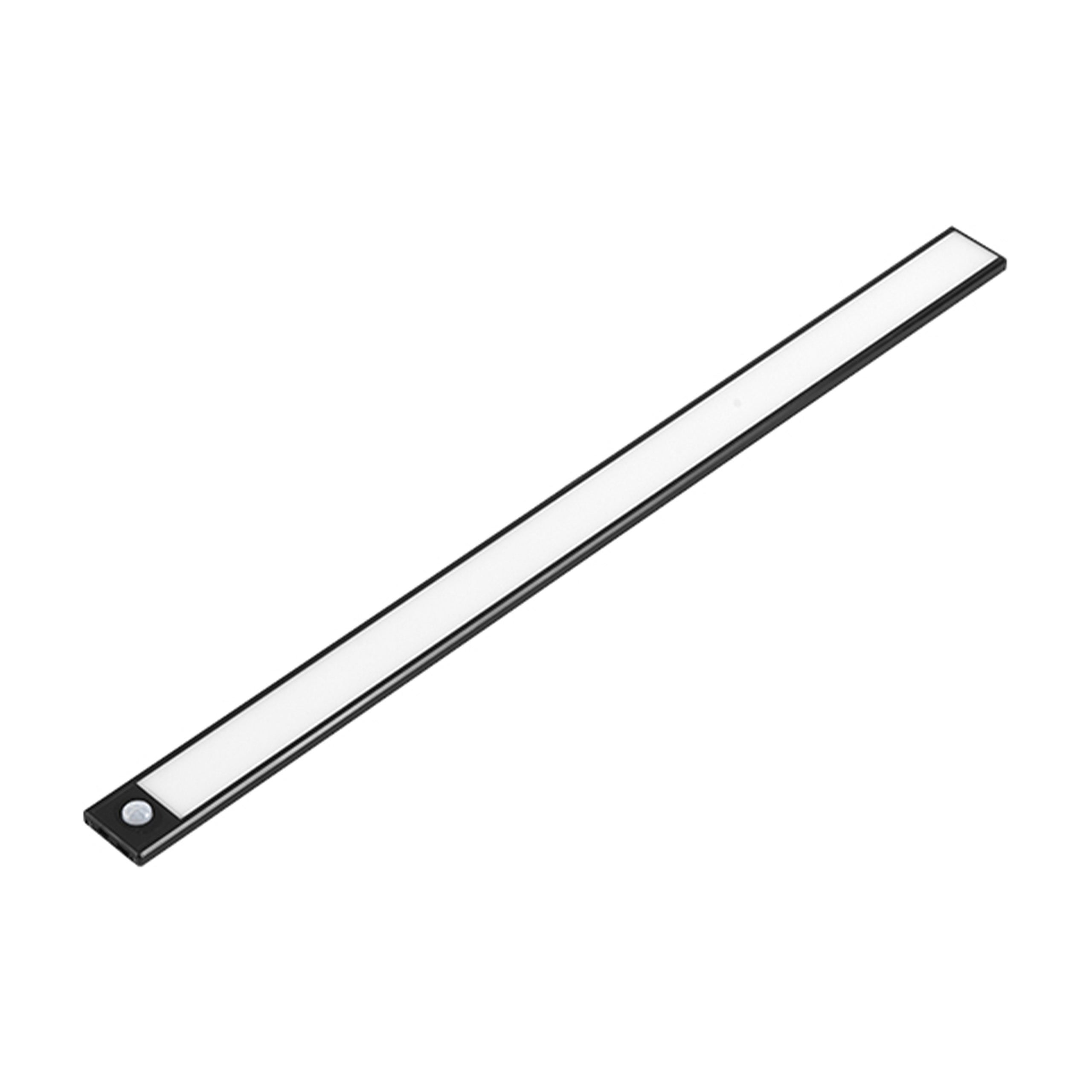 Lampa podszafkowa LED USB 40cm czujnik ruchu PIR 2W neutralna biel 4500K czarna MasterLED
