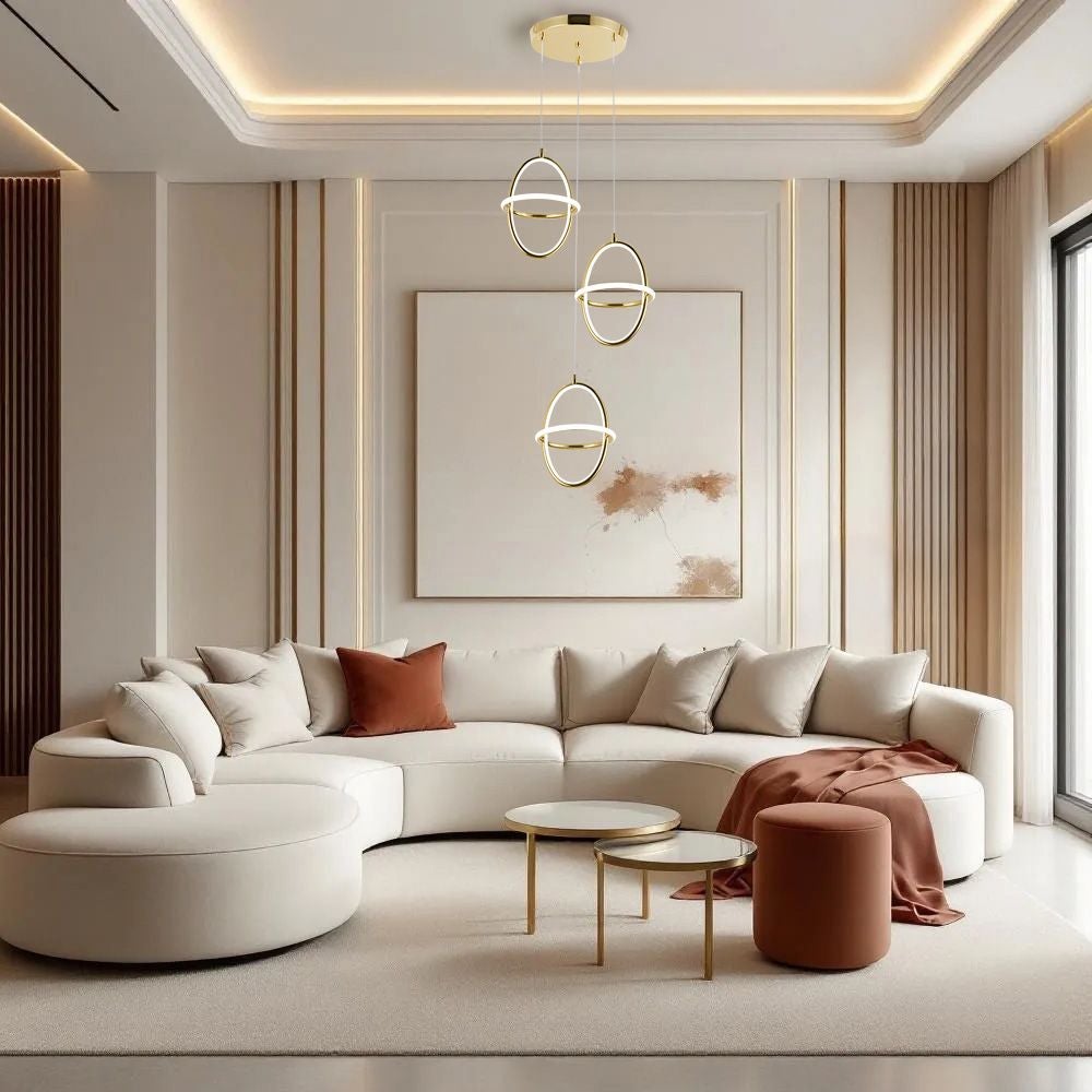 Lampa Sufitowa Wisząca Led Toolight G064-3Cpr Złoty - 6