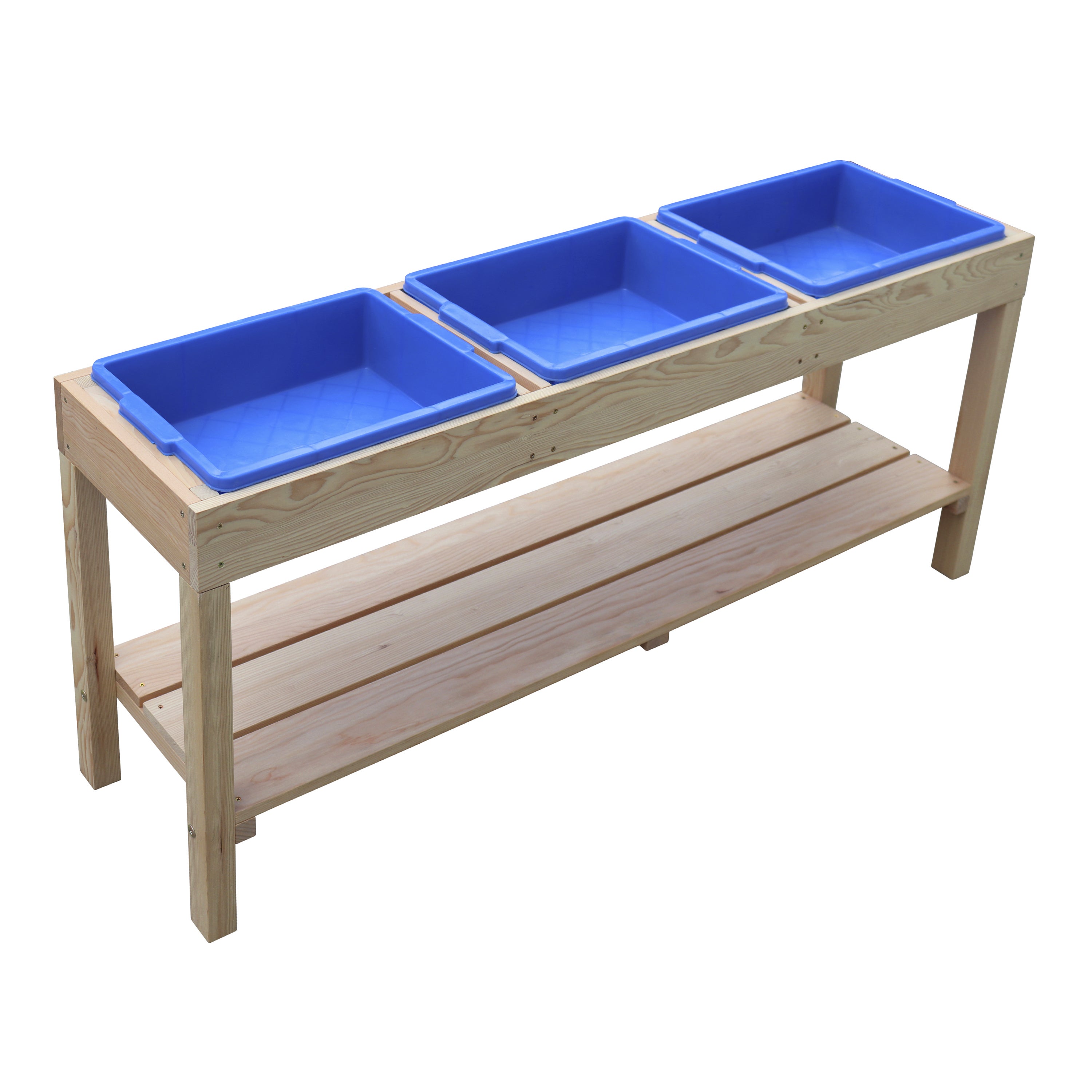 Axi Table À Sable Et Eau En Bois -124 X 50 Cm | Table D'Activité Avec 3 Récipients Et Une Étagère - 4
