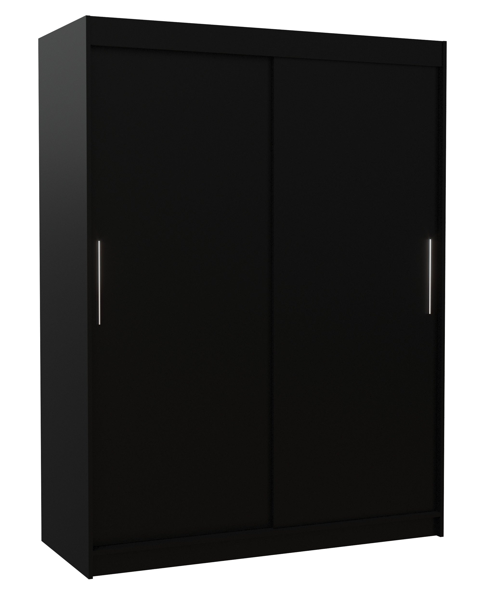 Armoire de chambre à coucher noir 2 portes coulissantes Douva 150cm ...