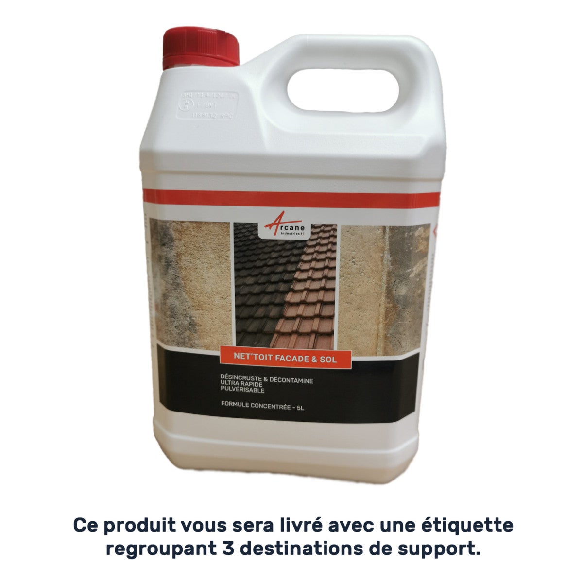 Nettoyant facade produit professionnel rapide crépi enduit - 5 L - ARCANE INDUSTRIES - 2