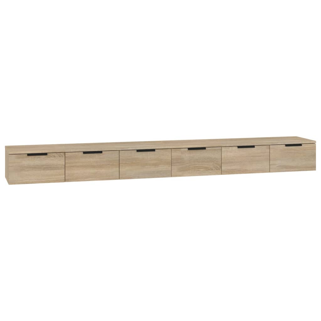 Maison Exclusive - Armarios de pared 2 uds contrachapada roble Sonoma 102x30x20 cm - 2