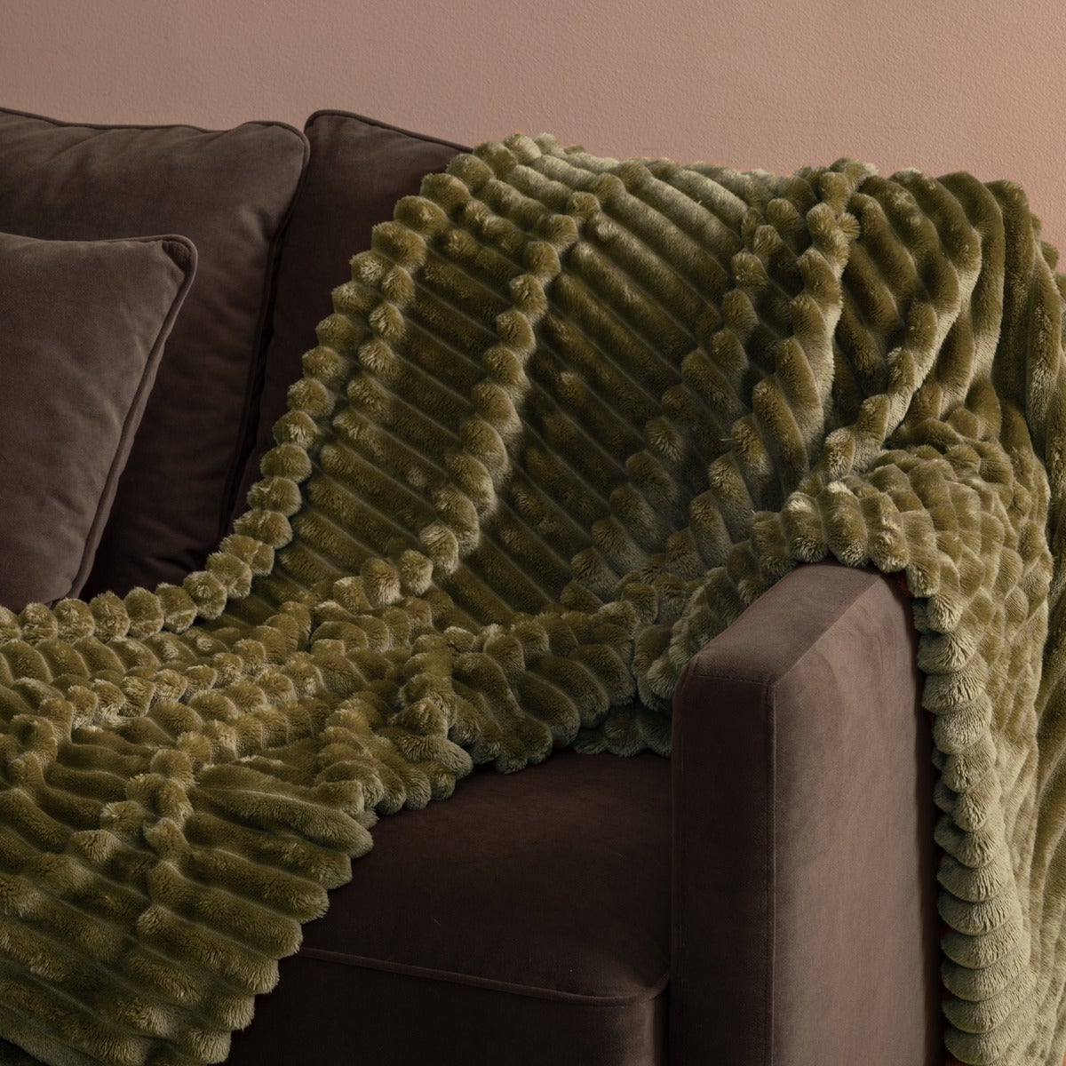 Plaid Flanelle Mattias 130x170cm Marron - Atmosphera Créateur d'intérieur - 8