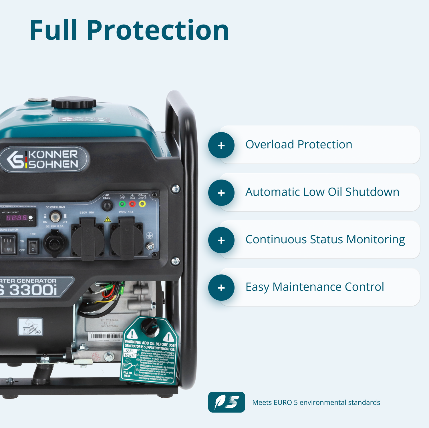 Groupe électrogène-onduleur KS 3300i Puissance maximale 3.3 kW - 7