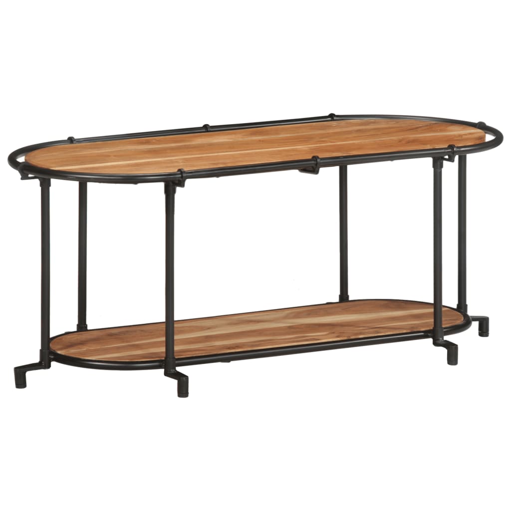 Móvel tv em madeira de acácia maciça 100x42x40 cm - COMFORTXL - 3