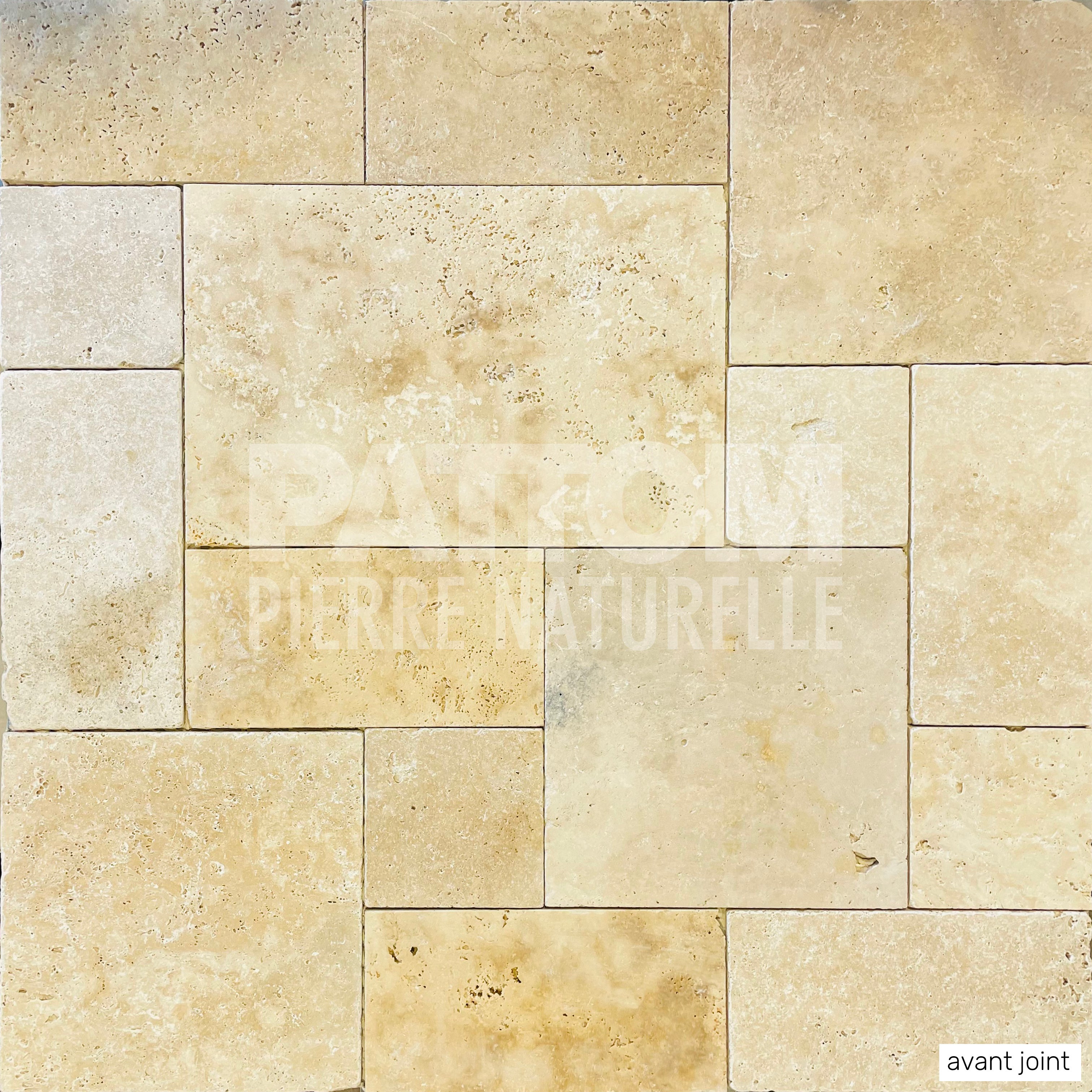 TRAVERTIN STANDARD LIGHT(1er choix light), pierre naturelle, Opus 4 formats EP 1,2cm int/ext(carton de 0,74m2) - PATTOM LIVRAISON PREMIUM - 5