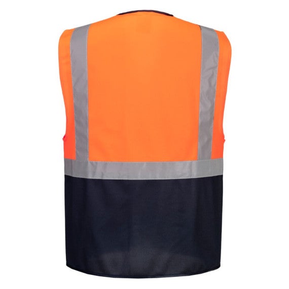 Gilet fluo secouriste Haute Visibilité Portwest Executive Warsaw Orange / Marine M - 2